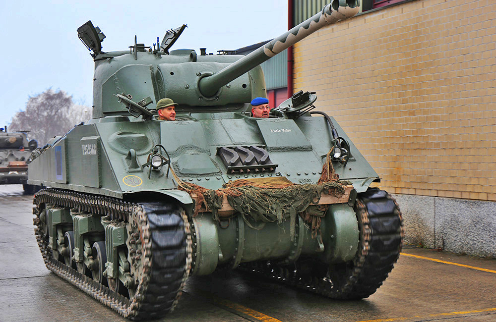 Tank movements at the Bastogne Barracks