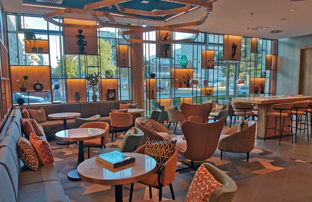 Hotel lobby in Germany