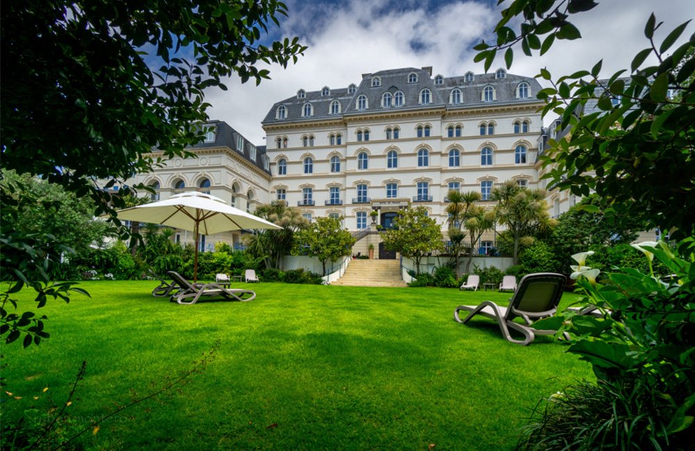 Hotel garden in the Channel Islands