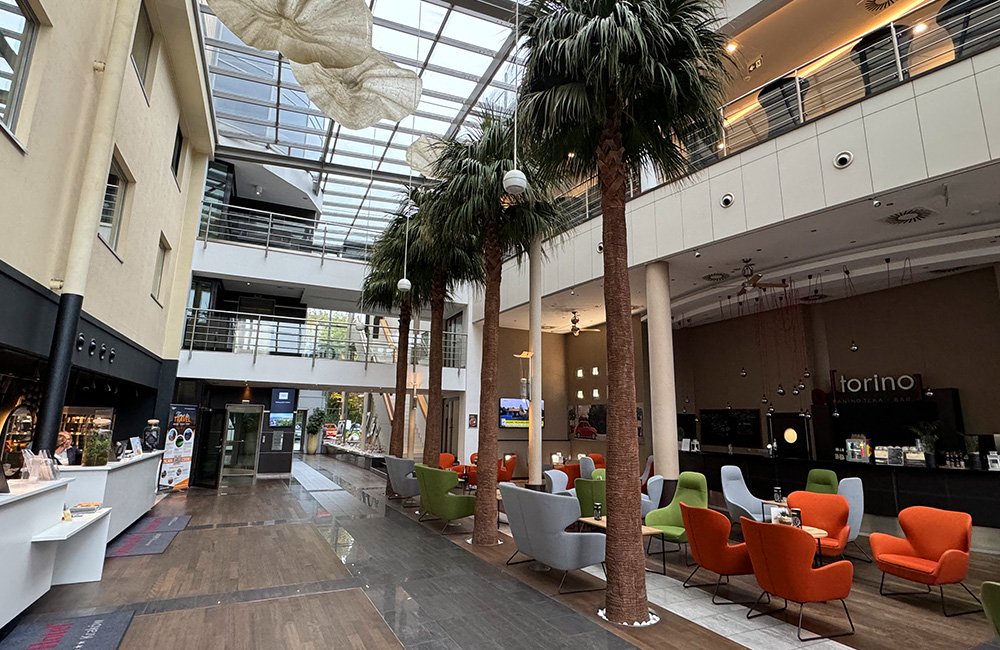 Hotel lobby in Krakow