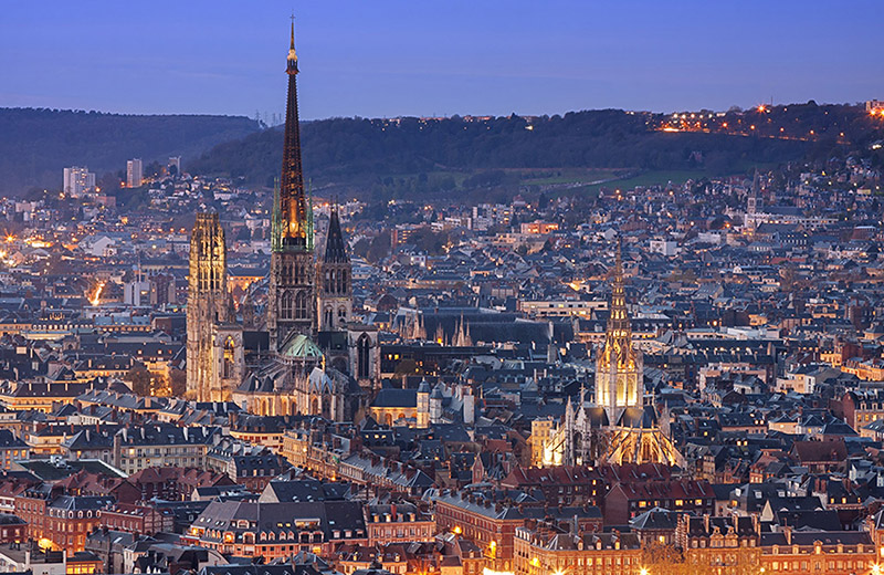 Aerial view of Rouen