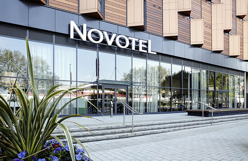 Hotel entrance in London