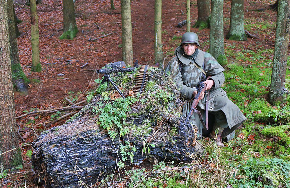 Reenactors dressed in uniforms