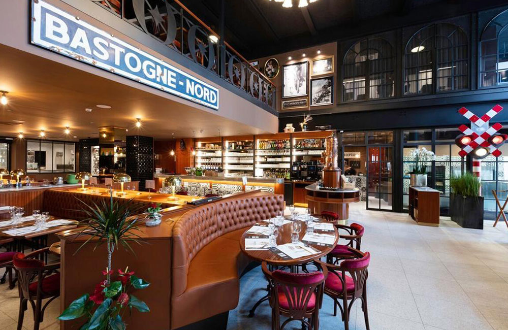Restaurant interior in Bastogne