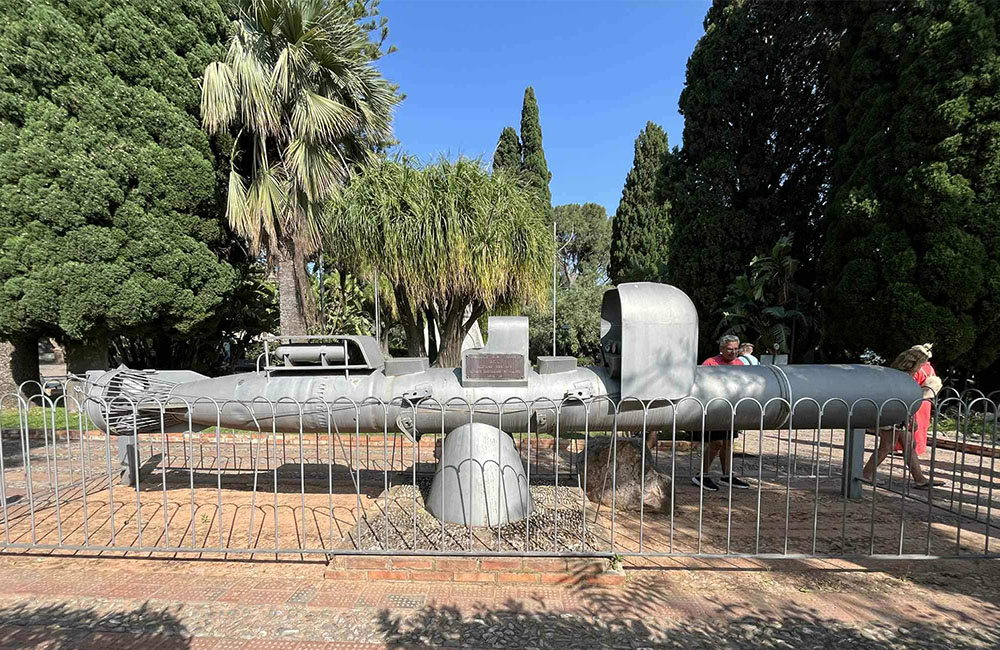 Italian mini submarine in Taormina