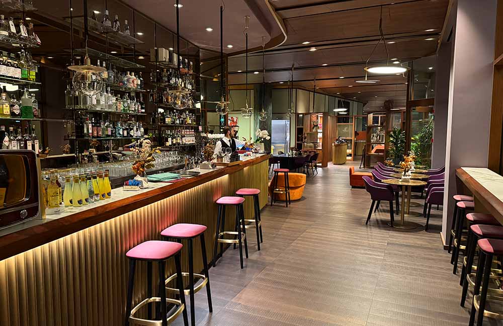 Hotel bar in Milan