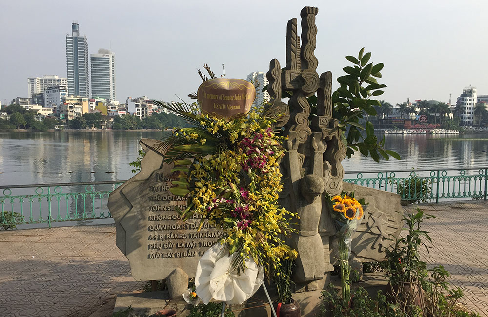 John McCain crash site memorial