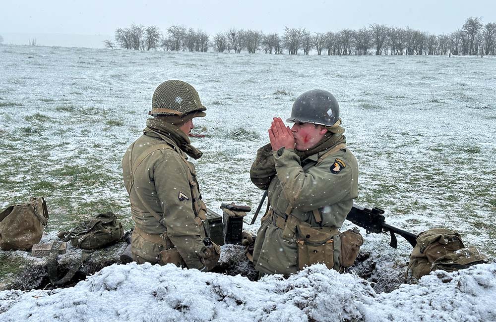 Reenactors during the Battle of the Bulge anniversary