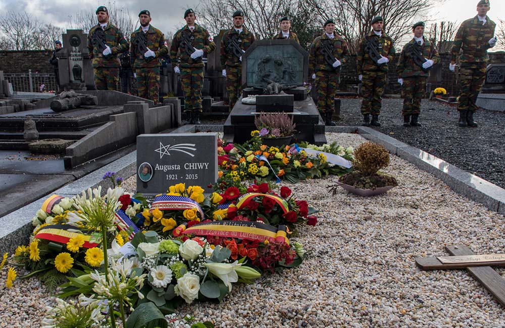The grave of one of the Angels of Bastogne